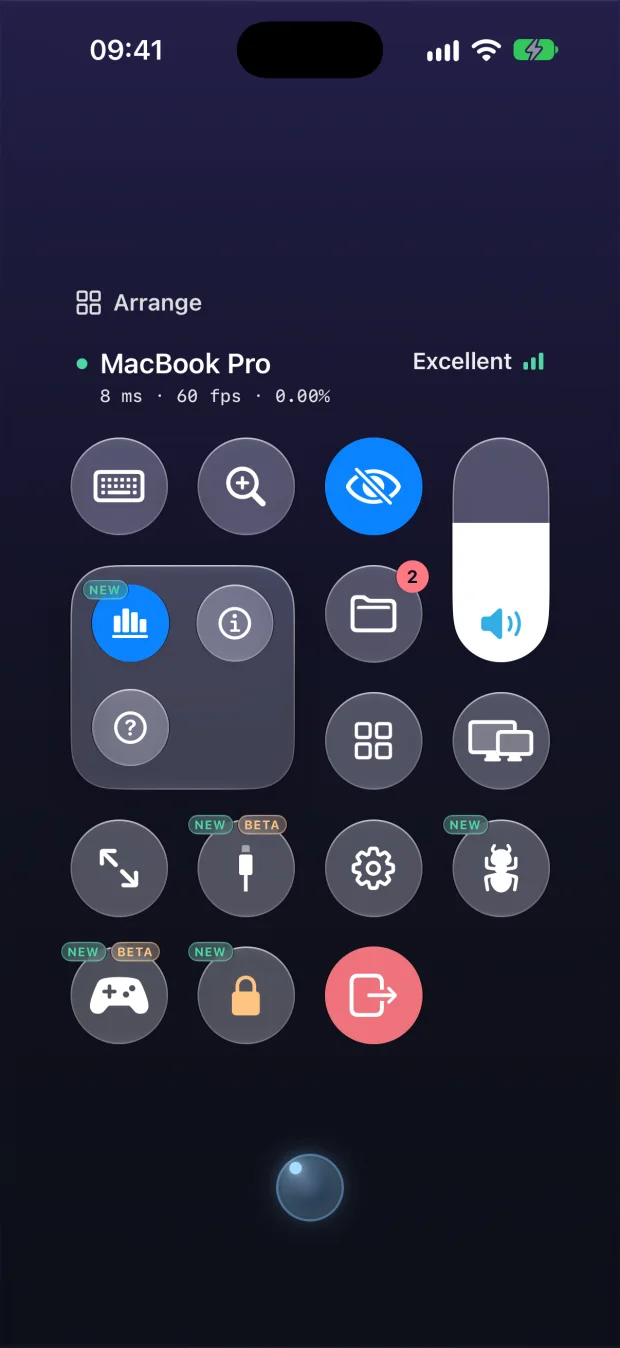 Remio 3.0 Control Board on iPhone